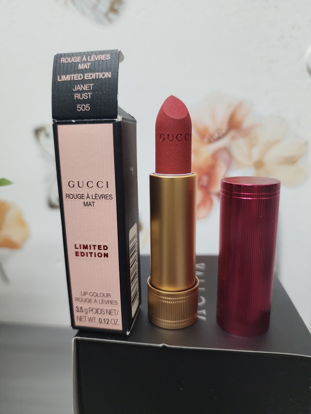 Gucci Rouge à Lèvres Mat Limited Edition Lipstick in Rust (505) - Red